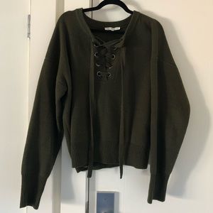 Endless Rose Lace Up Sweater